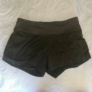 Olive Green lululemon Speed Up shorts